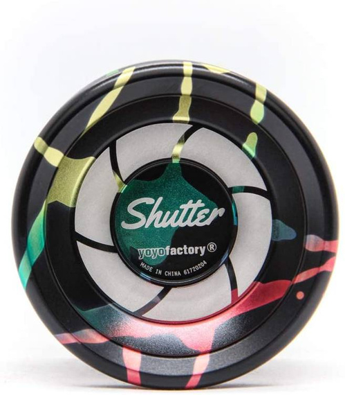 Kovové yoyo pro pokročilé uživatele YoYoFactory Shutter Splash Black Rainbow