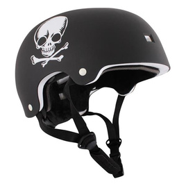Kask Na Deskorolkę Hulajnogę NKX Brain Saver Czarny Skull 