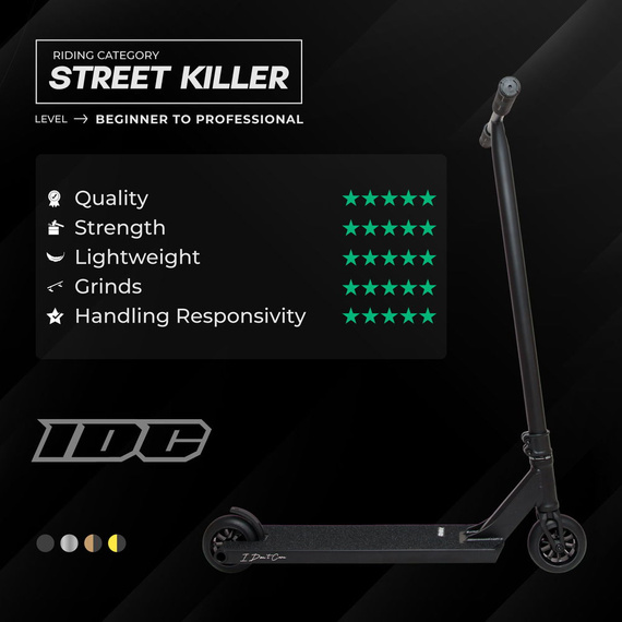 NKD IDC Stunt Scooter Black wys. 85 cm