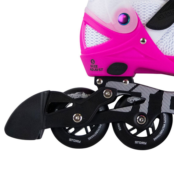 Story Motion Nastavitelné inline brusle růžová/bílá/černá