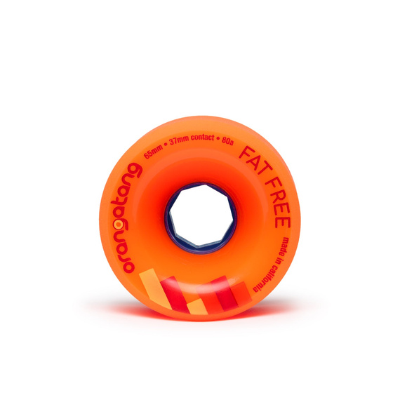 Orangatang Fat Free Wheels Orange 65mm 80A longboardová kolečka