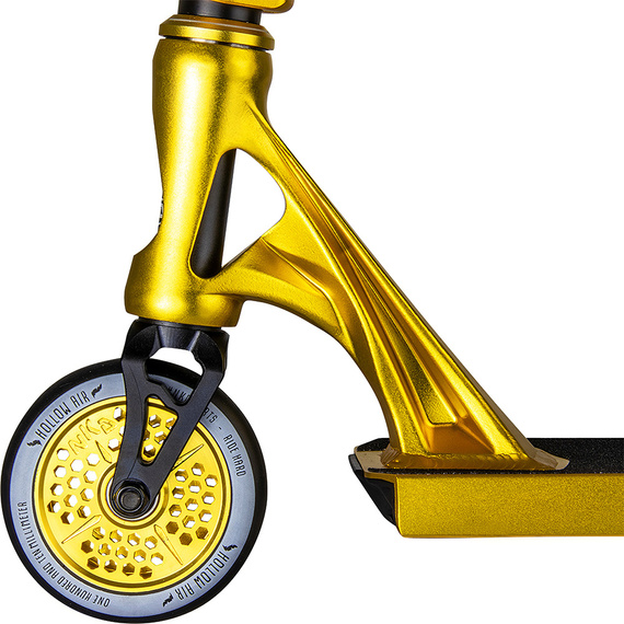 Výkonnostní koloběžka Velká hliníková lehká široká platforma NKD Turbine Bull Gold Gold Výška 87 cm