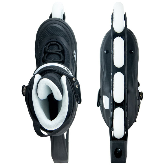 Story Fusion Nastavitelné inline brusle Black/White LED