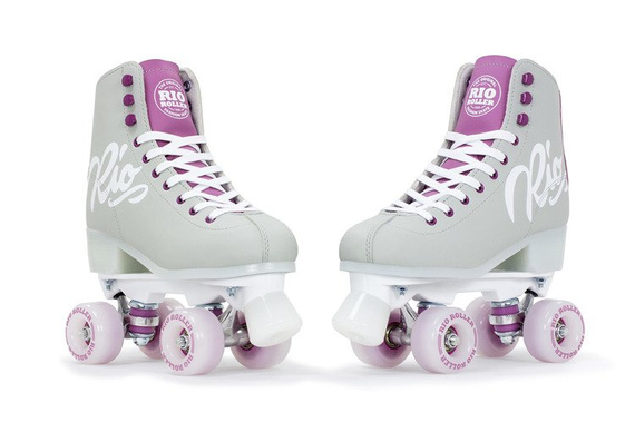 RIO ROLLER SCRIPT QUAD SKATES Šedé kolečkové brusle