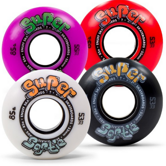 ENUFF Super Softie Skateboard Wheels White 53 mm