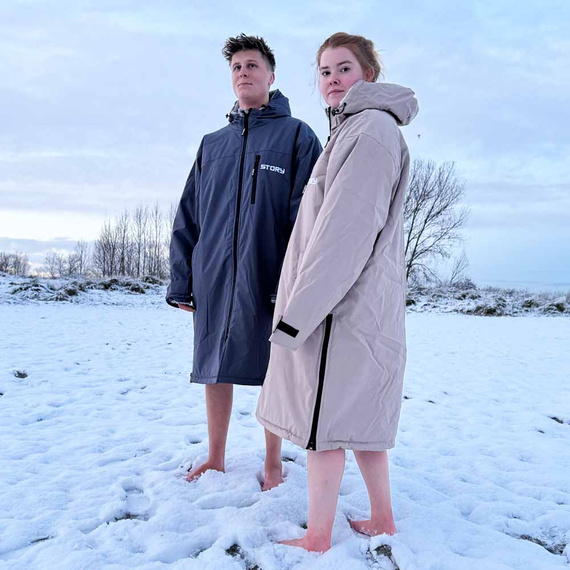 Pončo Poncho Jacket Story Change Robe Baby Purple Blackberry