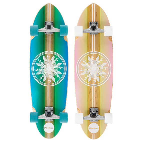 Mindless Wake Surf Skate Board Blue 35"