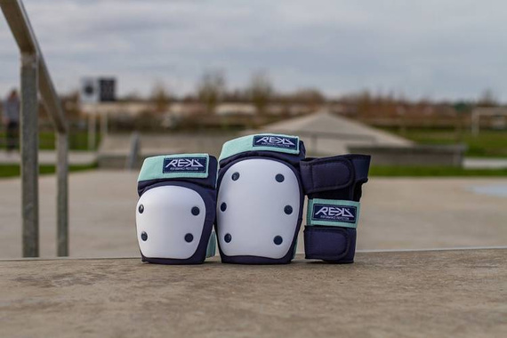 Ochraniacze REKD Heavy Duty Triple Pad Set Niebiesko Miętowe
