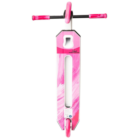 NKD Next Generation Lehká hliníková koloběžka pro mladé jezdce Bílo-růžová wys. 79,4 cm