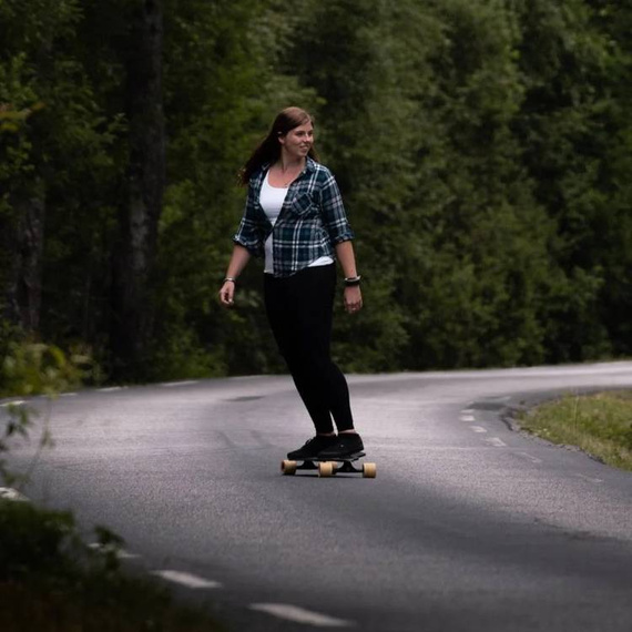 NKX Fearless Yellow Canadian Maple startovací longboard 101 cm