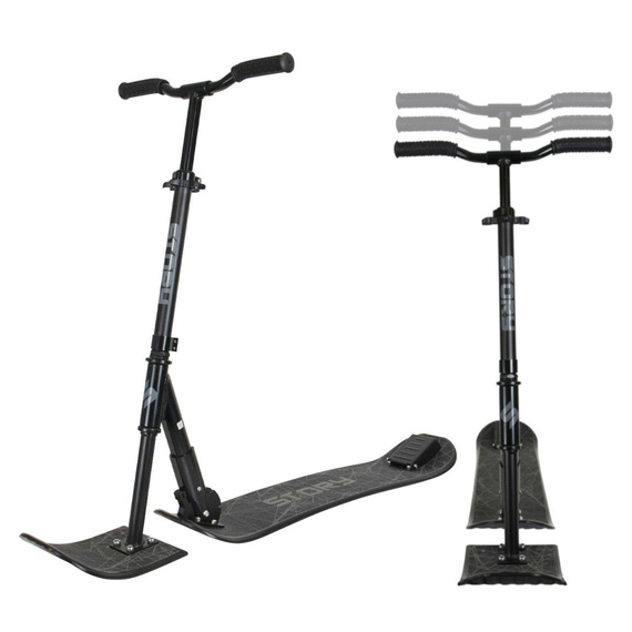 Story Deluxe Snow Scooter Black 83-94 cm
