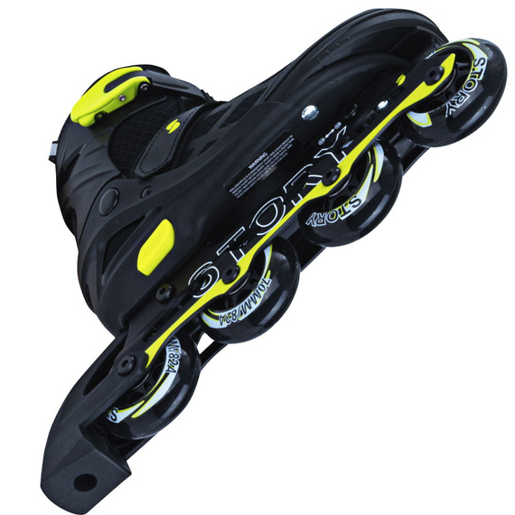 Story Midnight Nastavitelné inline brusle černo-žluté