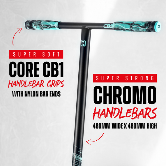 CORE CD1 Kompletní kaskadérská koloběžka modrá/černá wys. 81 cm