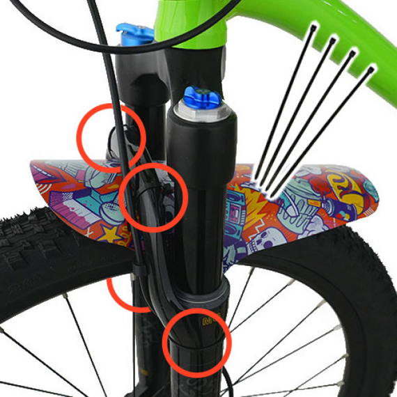 Blatníky pro kola s kotoučovými brzdami KUbikes DISC Blatníky KUbikes Comics