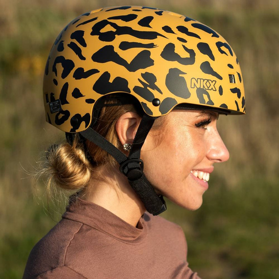 Skateboardová helma NKX Brain Saver Leopard Black and Brown