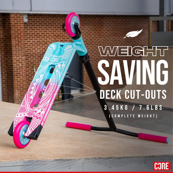 CORE CD1 Kompletní kaskadérská koloběžka červená/černá wys. 81 cm