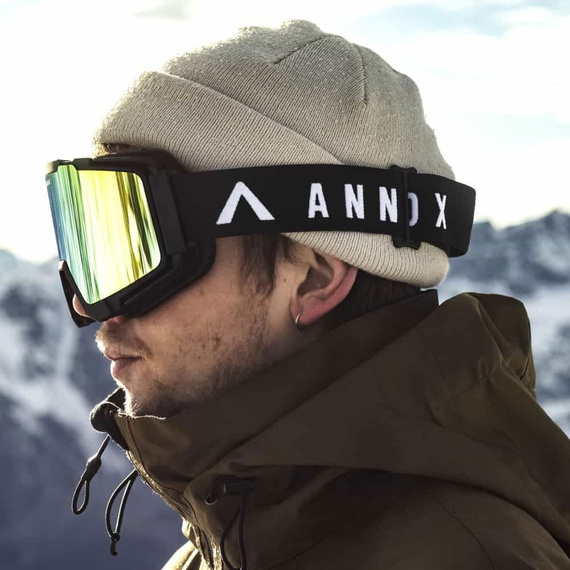 Snowboardové a lyžařské brýle Annox Team Adult RevoGold/Black