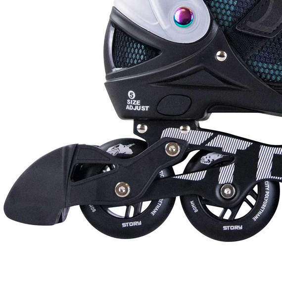 Rolki regulowane Story Motion Adjustable Inline Skates Czarny
