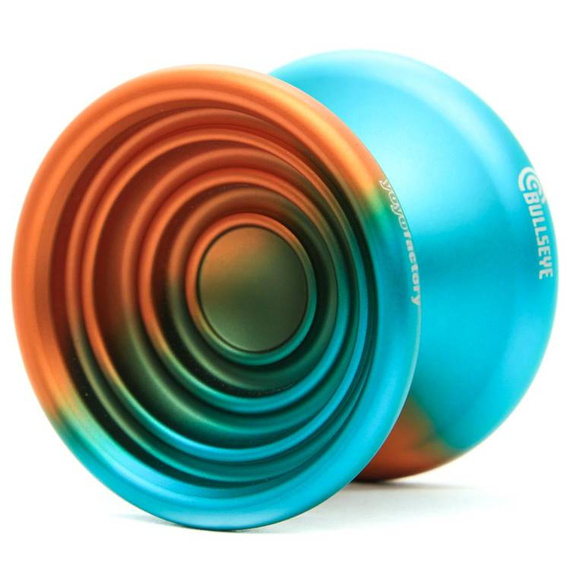 Kovové yoyo YoYoFactory Bullseye Orange Teal Fade