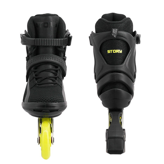 Rekreační kolečkové brusle Inline STORY Union Černo-žluté