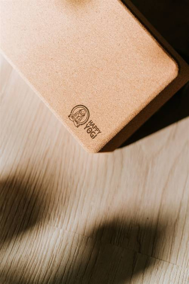 Kostka do jogi Happy Yogi - Cork Yoga Block