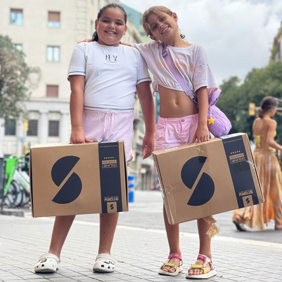 Story Motion Nastavitelné inline brusle černo-růžové