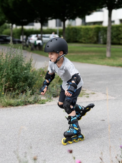 Dětské nastavitelné kolečkové brusle K2 Raider Pro Modrá a žlutá