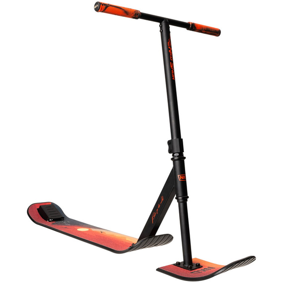 Hulajnoga Wyczynowa na śnieg NKD SNOW Stunt Scooter Czarno-Czerwony wys. 82 cm