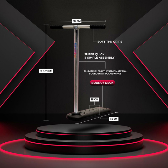 Příběh Trampolína Scooter Black wys. 61 cm