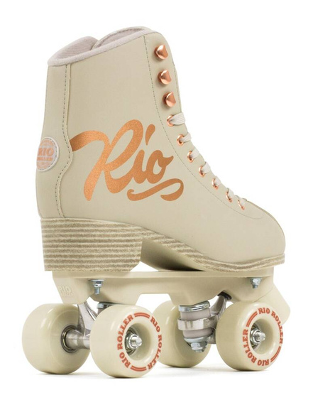 RIO ROLLER ROSE QUAD SKATES Krémové kolečkové brusle
