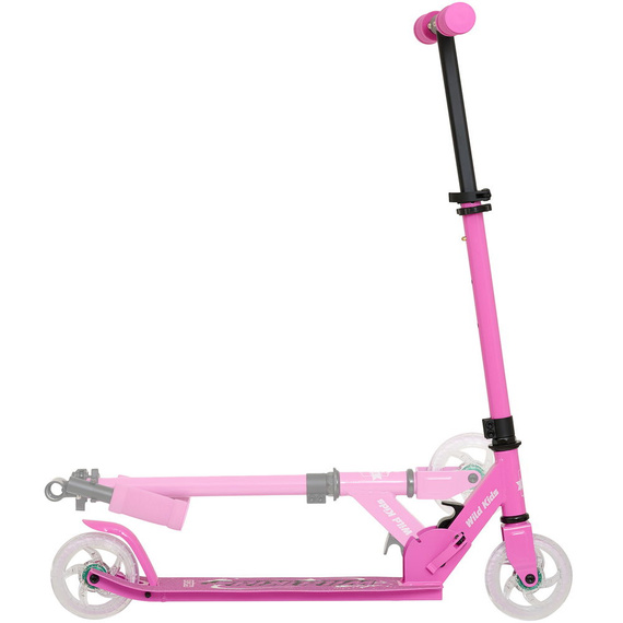 Městská koloběžka pro děti a mládež Story Wild Kids Pink LED wys. 73-85 cm