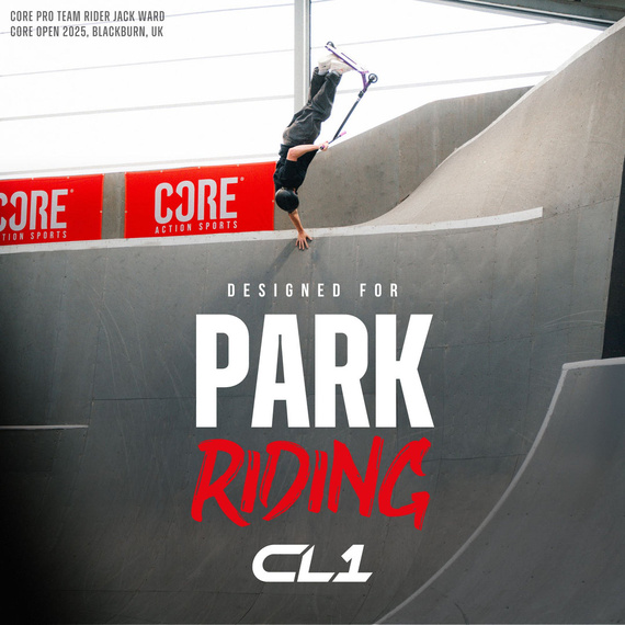 CORE CD1 Kompletní kaskadérská koloběžka červená/černá wys. 81 cm