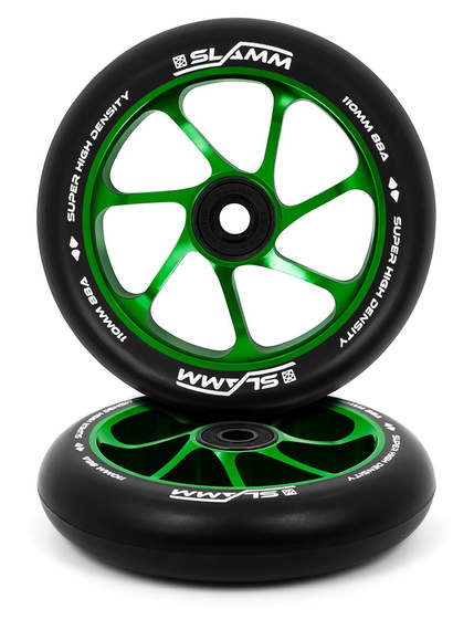 Kolečko koloběžky Slamm Team Black-Green 110 mm (1 ks).)