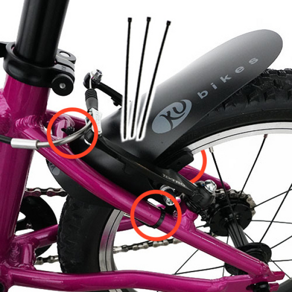 Błotniki do rowerów KUbikes z hamulcami V-Brake KUbikes Mudguards Czarny