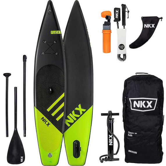 SUP nafukovací prkno NKX Flash Black and Lime 12'6