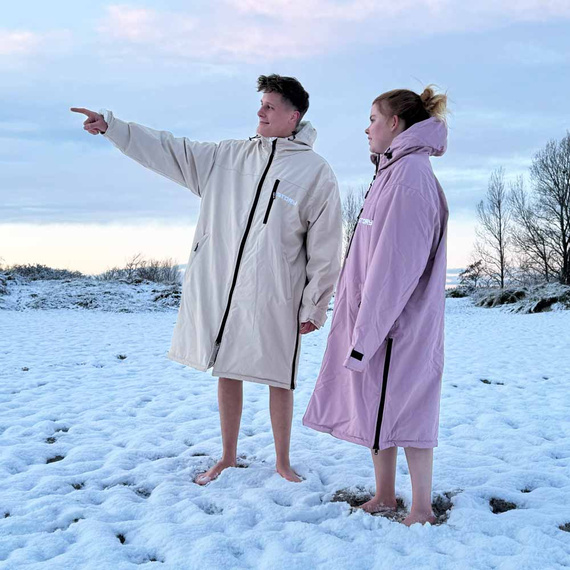 Poncho Ponczo Kurtka Story Change Robe Rose Przydymiony Różowy