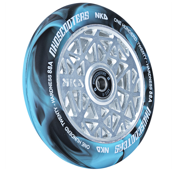 NKD Black Widow Blue/Silver 120 mm kolo koloběžky