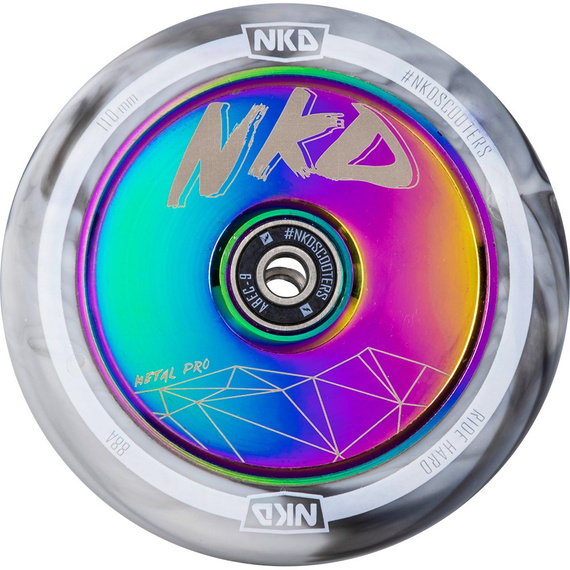 Kolečko pro koloběžku NKD Metal Pro černobílé 110 mm
