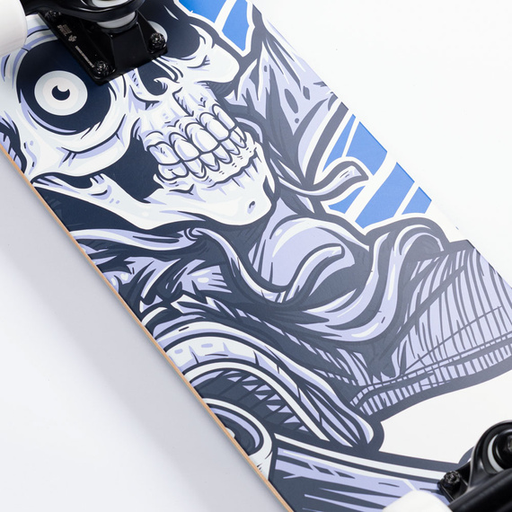Kompletní městský sportovní modrý skateboard Skeleton 7.25"