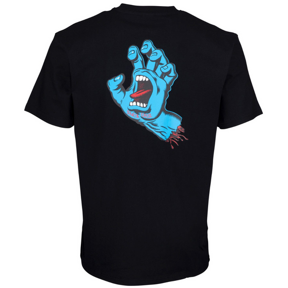 SANTA CRUZ Tričko s křičící rukou na hrudi černé