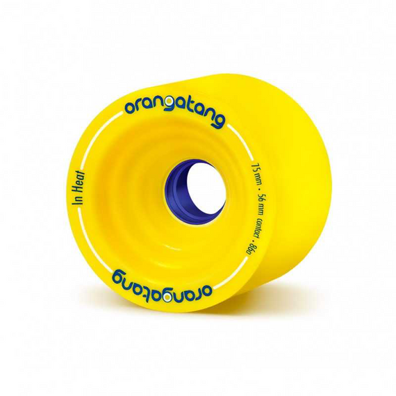 Orangatang In Heat Longboard Wheels Yellow 75mm 86A