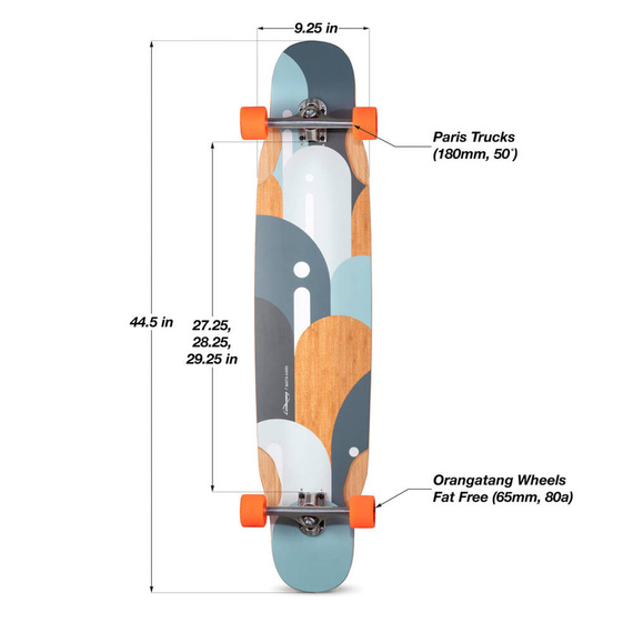 Longboard naložený Mata Hari 44.5"