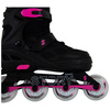 Story Midnight Nastavitelné inline brusle Černá a růžová LED dioda