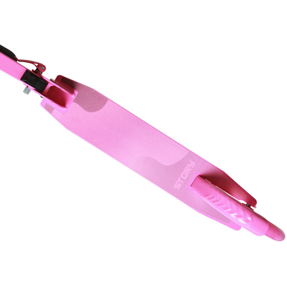 Přepravní koloběžka s velkými koly Story Urban GO! Růžová LED dioda