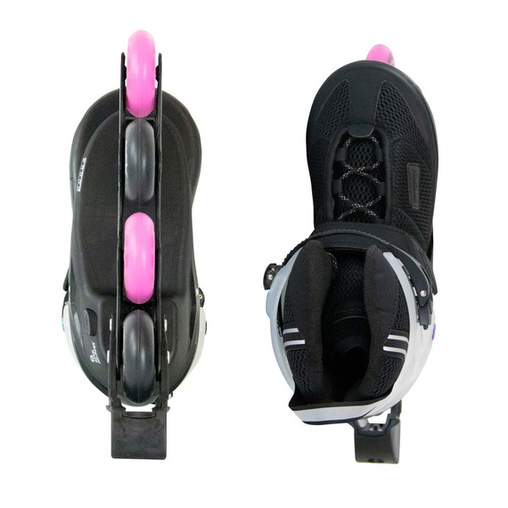 Rolki regulowane Story Motion Adjustable Inline Skates Czarno-Różowo-Czarny