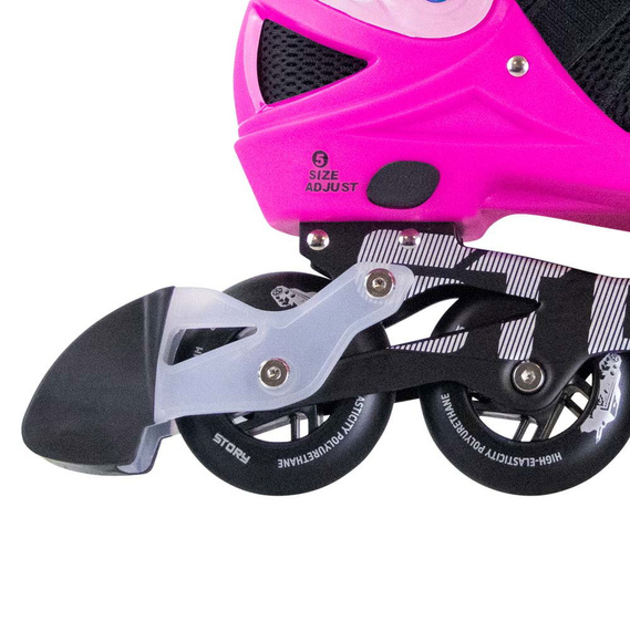 Story Motion Nastavitelné inline brusle růžovo-černé