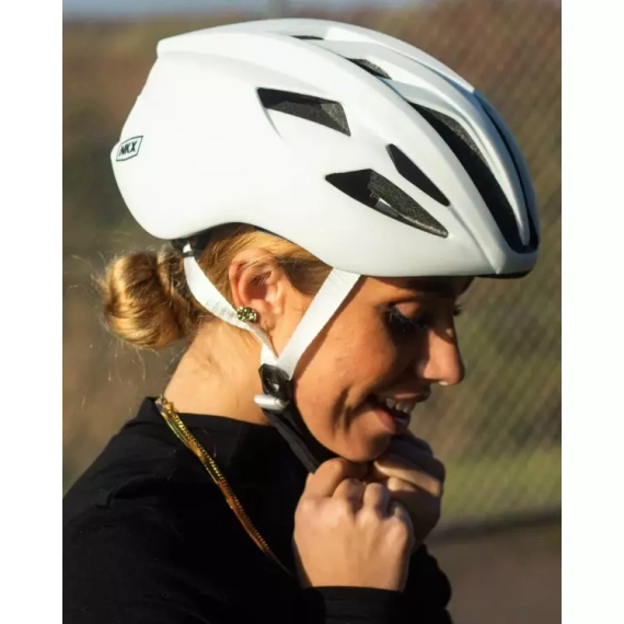 Kask Rowerowy NKX Urban Biało-Niebieski 