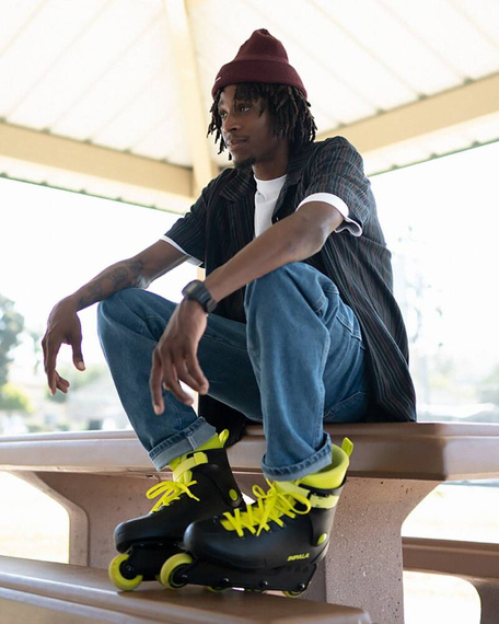 Inline brusle Impala Lightspeed Black-Fluorescent Rekreační kolečkové brusle