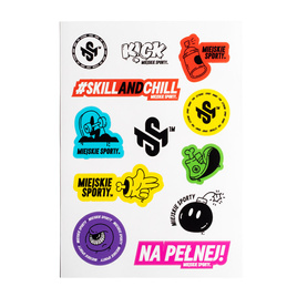 Zestaw naklejek Miejskie Sporty Sticker Pack Arkusz A4 (Wersja B)