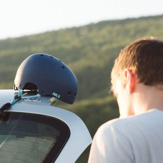 NKX Brain Saver Skateboardová přilba Mint a Navy Blue